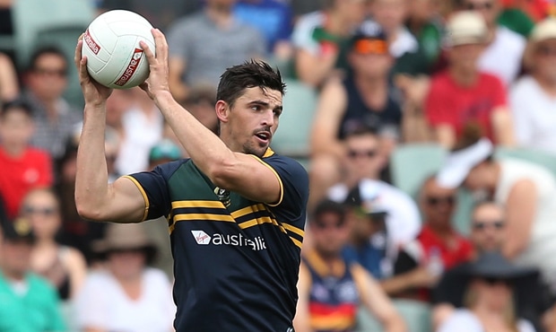 1113_PENDLEBURY_620.jpg Scott Pendlebury left the field early in Australia's 10-point International Rules victory over Ireland on Sunday. Image: AFL Photos. - Scott Pendlebury,Collingwood,Collingwood Magpies